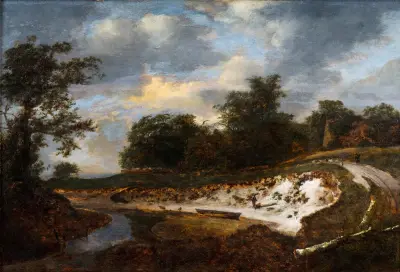 Sandig klippa av Jacob van Ruisdael
