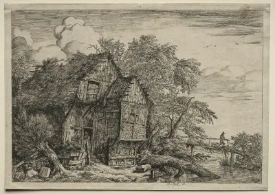 Den lilla bron av Jacob van Ruisdael