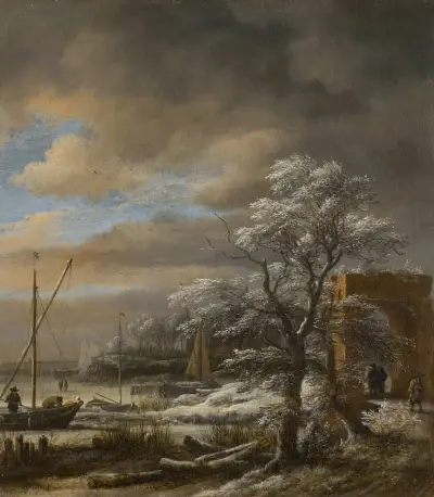 Vinterlandskap av Jacob van Ruisdael