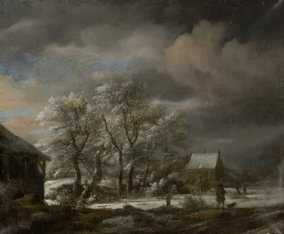 Winter Landscape with Snow-covered Trees av Jacob van Ruisdael
