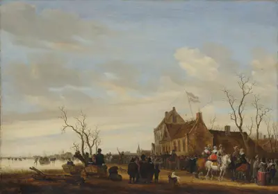 Drawing the Eel av Salomon van Ruysdael