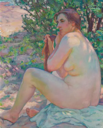 I buskens skugga av Theo van Rysselberghe