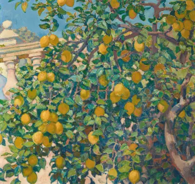 Citronträd i La Mortola av Theo van Rysselberghe