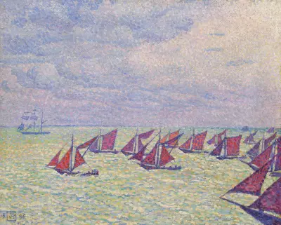 Flottille d’Arnemuiden av Theo van Rysselberghe