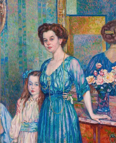 Madame von Bodenhausen mit ihrem Sohn Luli von Theo van Rysselberghe