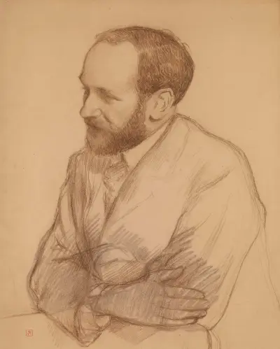 Portrait of Henri Ghéon av Theo van Rysselberghe