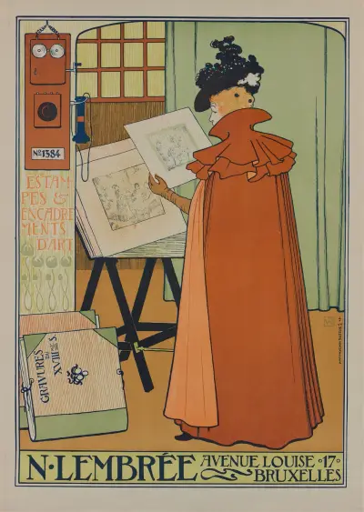 Poster for the Lembrée Gallery av Theo van Rysselberghe