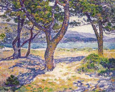 Das Mittelmeer bei Le Lavandou von Theo van Rysselberghe