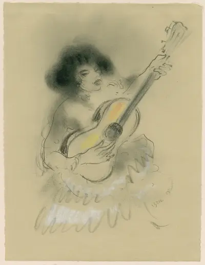 Gitarrist (1900-tal) av Henri Van Straten