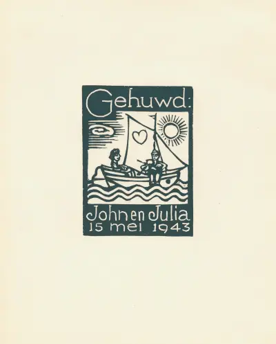 Bröllopstillkännagivande för John och Julia Lundström av Henri Van Straten