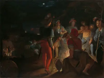 The Batavians Besiege the Roman Army Regiments at Vetera av Otto van Veen