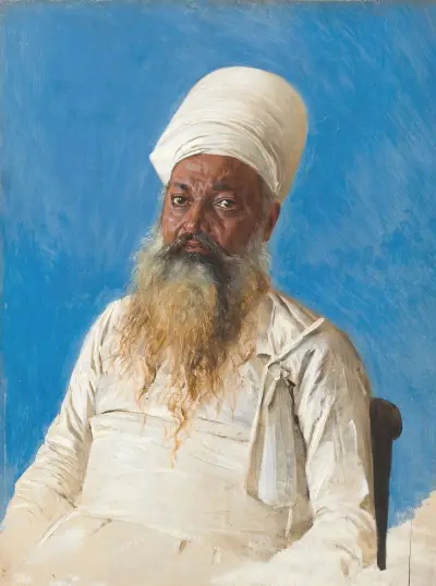Parsi priest (fire worshiper). Bombay av Vasily Vereshchagin