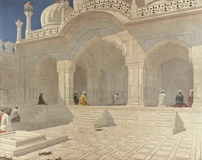 Pearl Mosque At Delhi av Vasily Vereshchagin