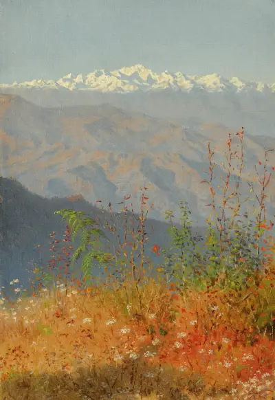Sunset In The Himalayas av Vasily Vereshchagin