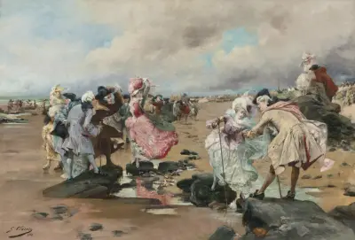 En söndag vid havet av Georges Jules Victor Clairin