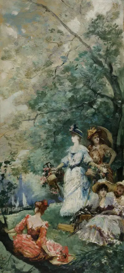 Fête champêtre aux environs de Paris, 1891 – nr 2 av Georges Jules Victor Clairin