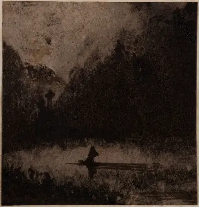 Liten båt på en sjö av Victor Hugo