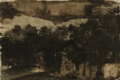 Trädridå vid vattnet av Victor Hugo