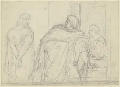 Johannes Döparen inför Herodes Antipas och Herodias eller Kristus inför Pilatus av Victor Müller