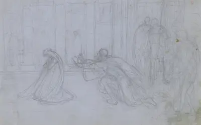 Leontes får syn på Hermione-statyn av Victor Müller