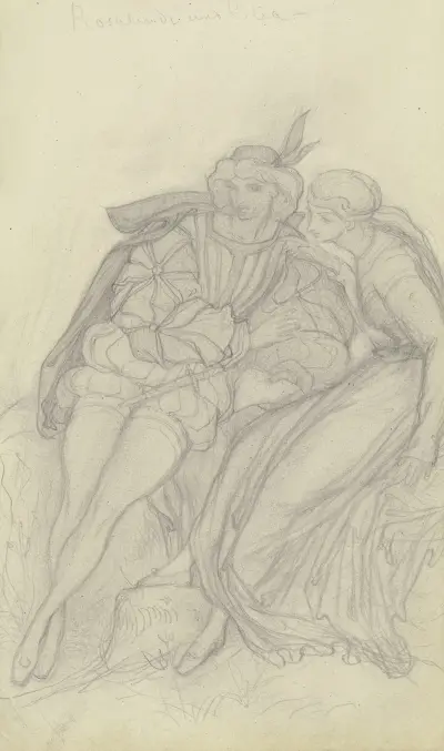 Rosaline and Celia av Victor Müller