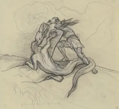 Siegfried dräper draken av Victor Müller