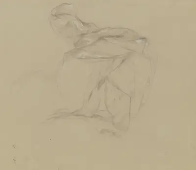 Studie av klädesplagg av Victor Müller