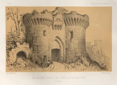 Ancienne Porte Du Chateau De Malmort (Correze) av Victor Petit