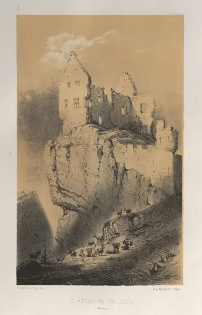 Schloss Crussol (Drôme) von Victor Petit