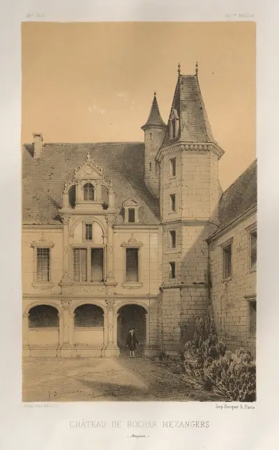 Schloss Rocher Mezangers (Mayenne) von Victor Petit
