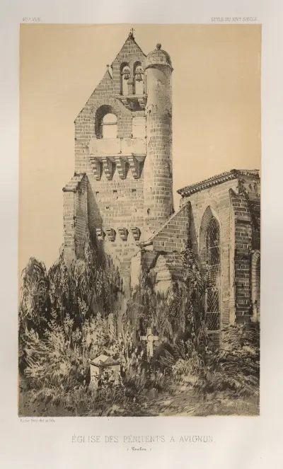Kirche der Pénitents in Avignon (Vaucluse) von Victor Petit