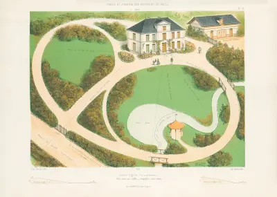 Englischer Garten in einem Tal – Nr. 2 von Victor Petit