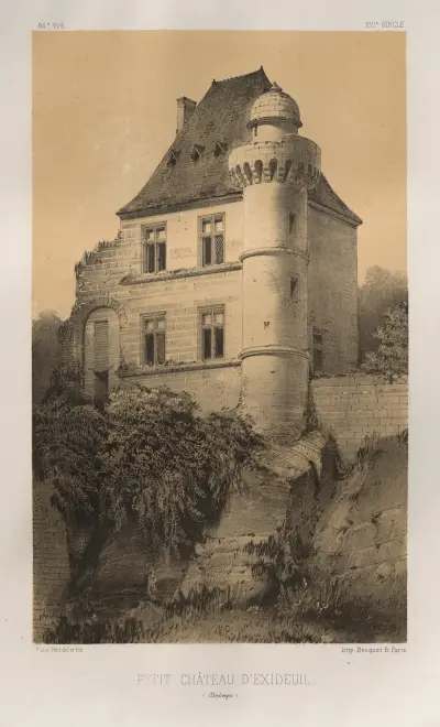 Kleines Schloss von Exideuil (Dordogne) von Victor Petit
