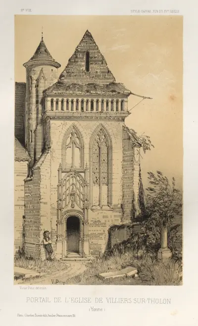 Portal der Kirche von Villiers-sur-Tholon (Yonne) von Victor Petit