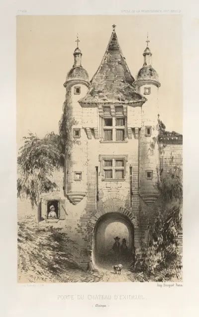 Tor des Schlosses von Exideuil (Dordogne) von Victor Petit