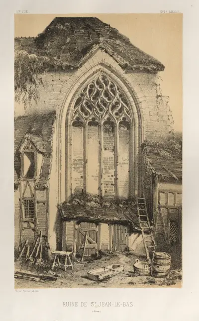 Ruine von Saint-Jean-Le-Bas (Aisne) von Victor Petit