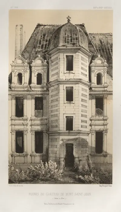 Ruinen des Schlosses Mont-Saint-Jean (Saône-et-Loire) von Victor Petit