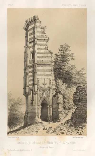 Tour du chateau de Montfort-l’Amaury (Seine-et-Oise) av Victor Petit