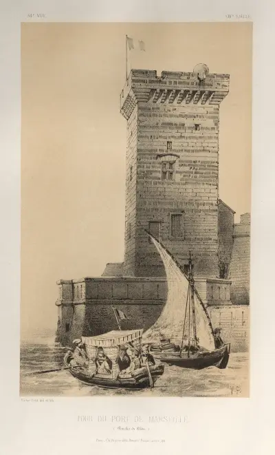 Turm des Hafens von Marseille (Bouches-du-Rhône) von Victor Petit