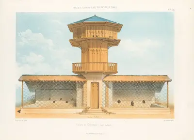 Taubenschlag und Taubenhaus (ländliches Genre) von Victor Petit