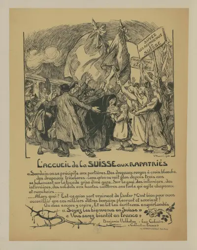 L’accueil de la Suisse aux rapatriés av Victor Prouvé