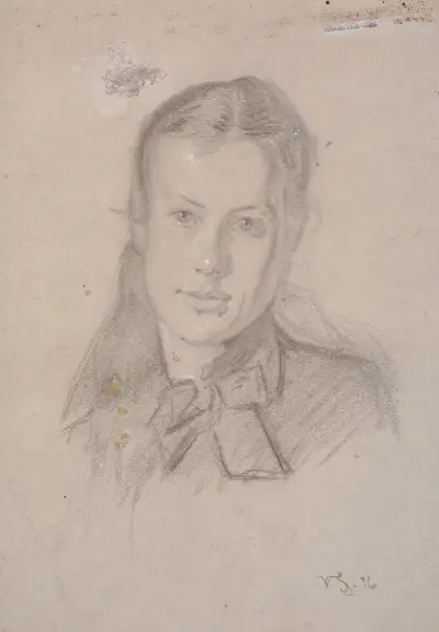Portræt af Martha Møller (g.m. Viggo Johansen 1880) av Viggo Johansen