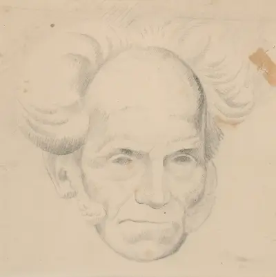 Potrait of Schopenhhauer av Viking Eggeling
