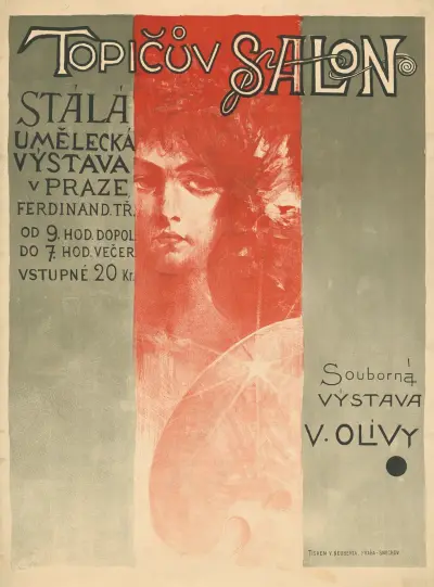 Topičův Salon. Vystava V. OLIVY av Viktor Olíva