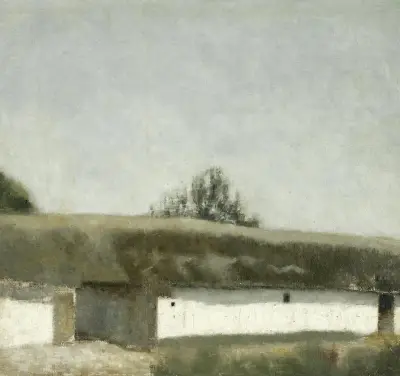 Landskab Med Bondegård (Landscape With Farm) av Vilhelm Hammershøi