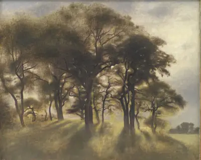 Near Fortunen, Jægersborg Deer Park, North of Copenhagen av Vilhelm Hammershøi