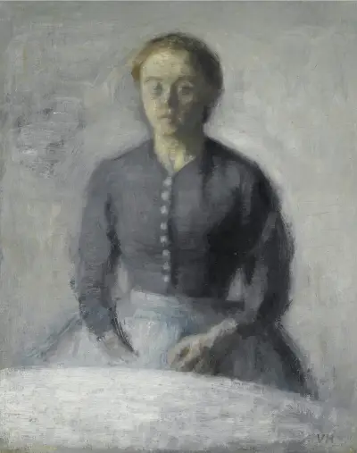 Portræt Af Ida (Portrait Of Ida) av Vilhelm Hammershøi