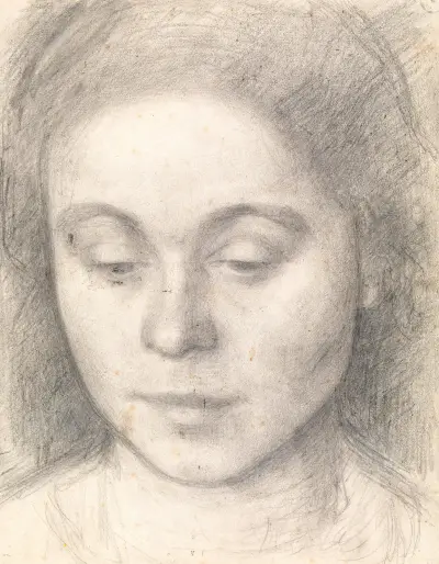 Portrait of Ida, the Artist’s Wife av Vilhelm Hammershøi