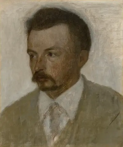 Selv-portræt (Self-portrait) av Vilhelm Hammershøi