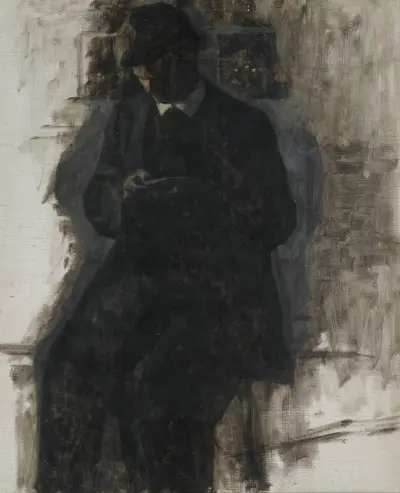 Study For The Coin Collector av Vilhelm Hammershøi